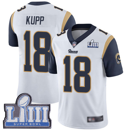Los Angeles Rams Limited White Men Cooper Kupp Road Jersey NFL Football #18 Super Bowl LIII Bound Vapor Untouchable